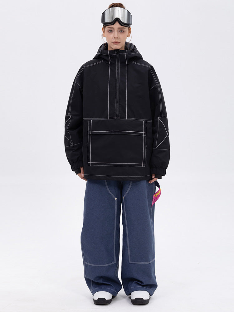 Damen-Set Mountain Vibe Pulloverjacke & Urban Freerider Baggy-Schneehose