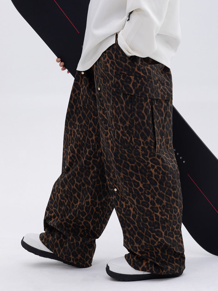 Herren-Skihose mit doppeltem Knieausschnitt, Freestyle-Stil, Baggy-Design