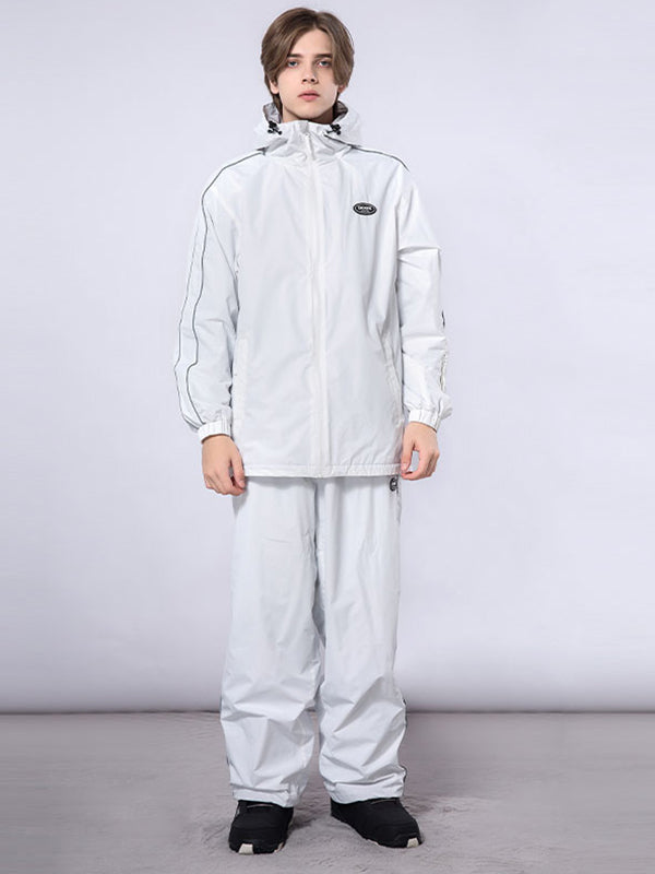 Dook Snow Track Stripe Snowboardjacke und -hose für Herren – Schneeanzug
