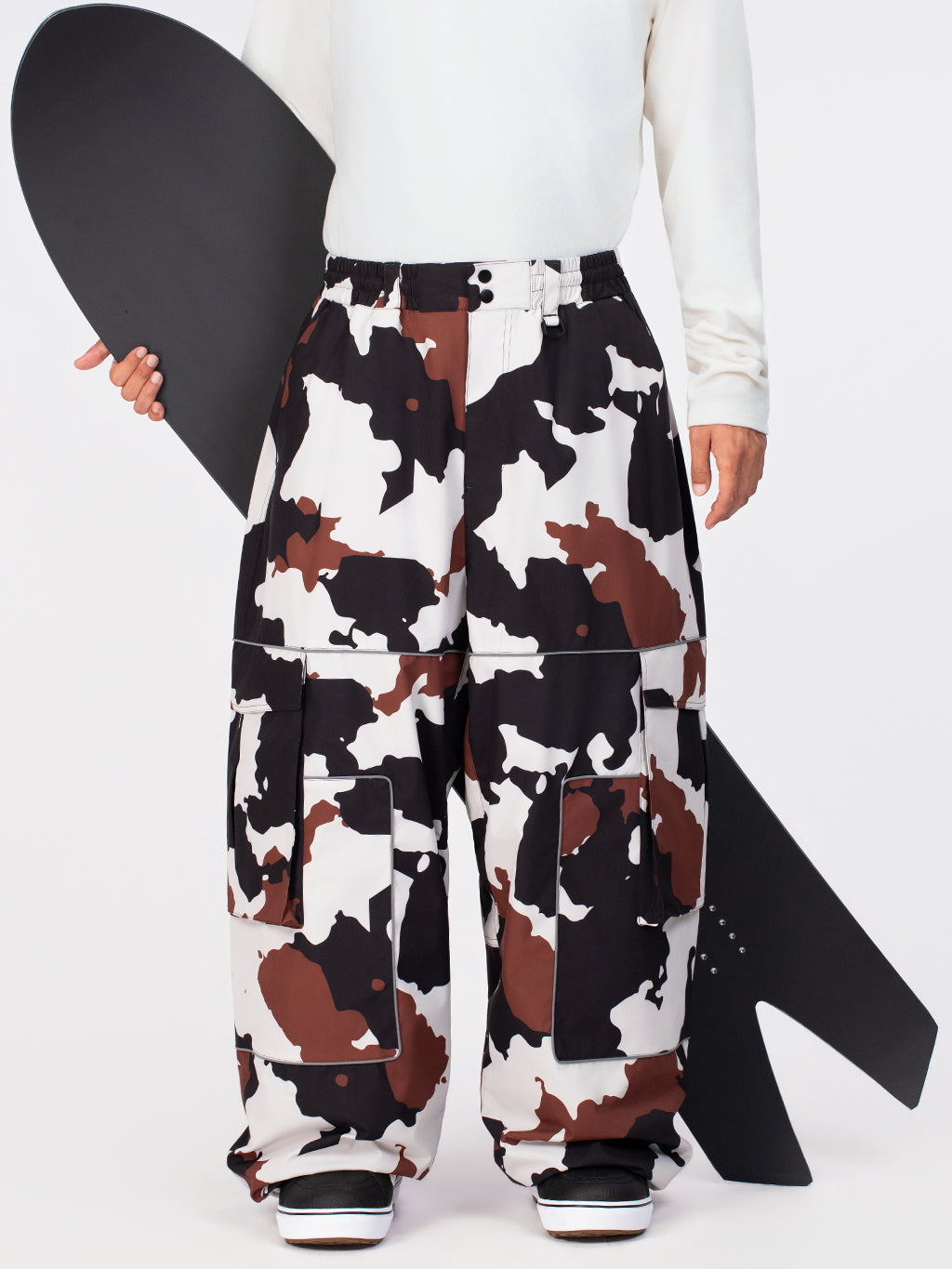 Nightline Park Rider Herren-Schneehose mit reflektierenden Details, Cargotaschen und weitem Schnitt