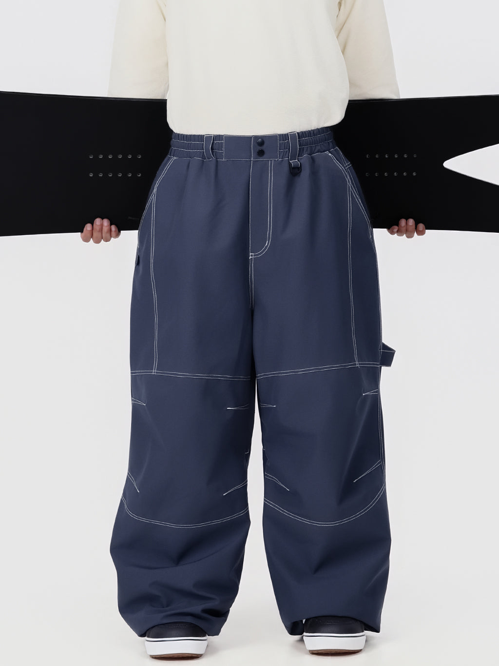 UrbanCraft Herren-Arbeits-Schneehose im Baggy-Stil mit verbesserter Kniebeweglichkeit