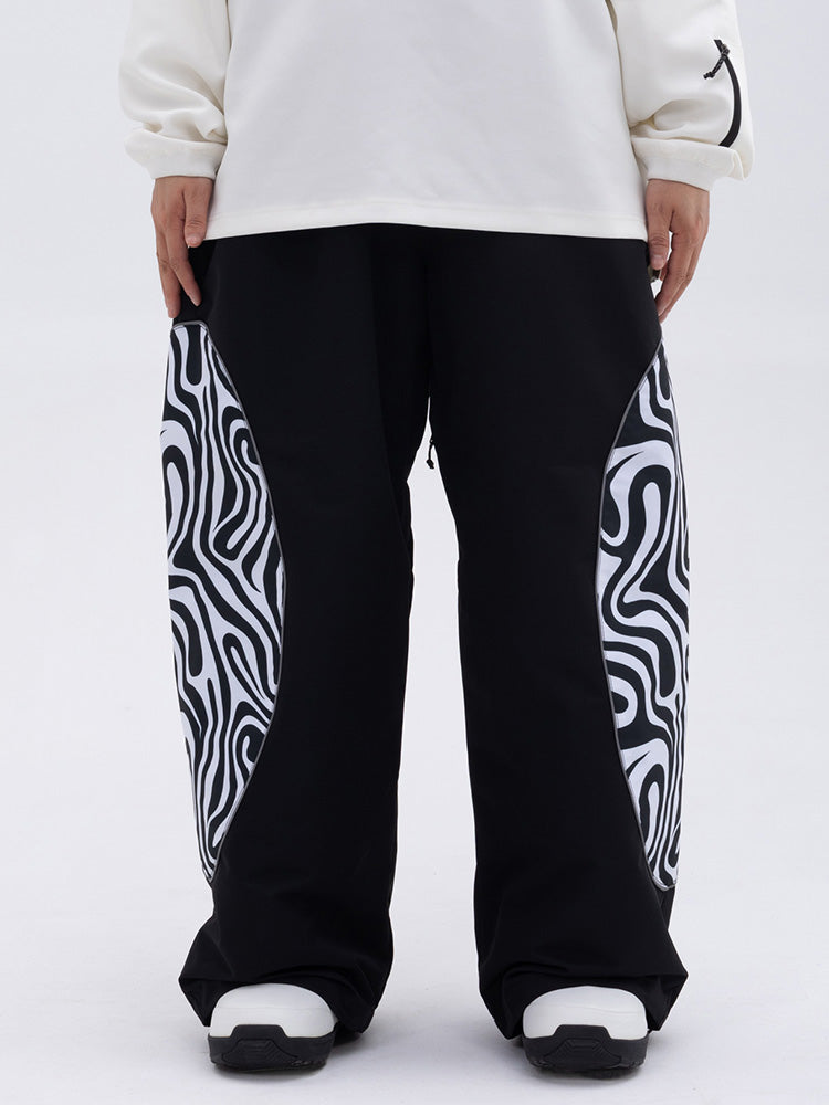 Damen Allwetter-Schneehose mit reflektierendem, stylischem Grafikmuster