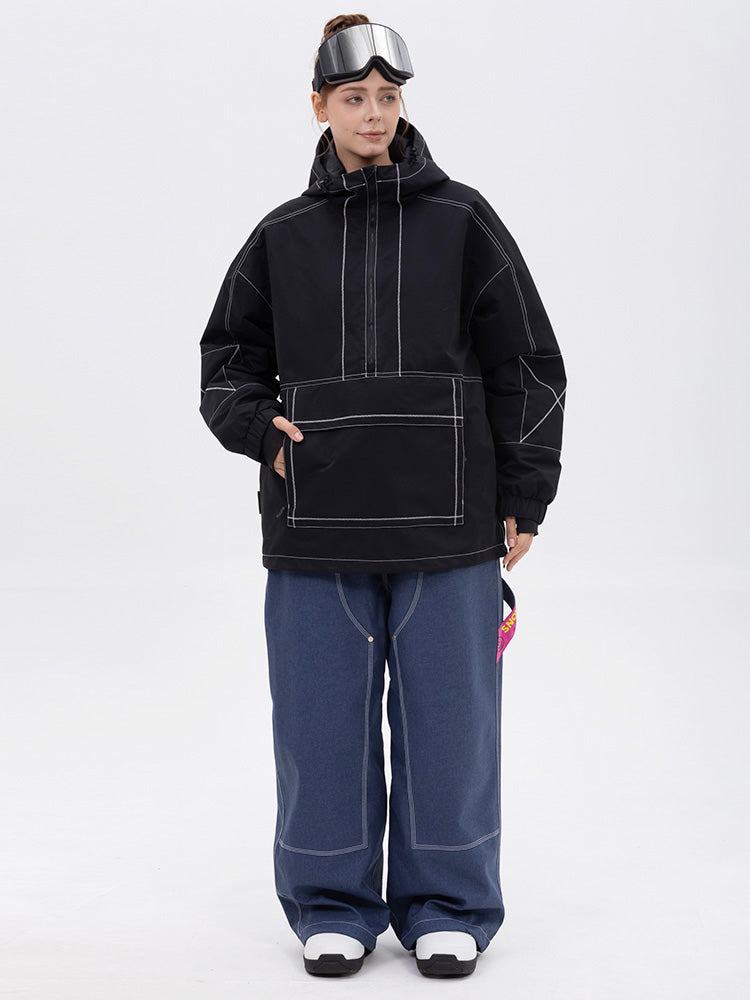 Damen-Set Mountain Vibe Pulloverjacke & Urban Freerider Baggy-Schneehose