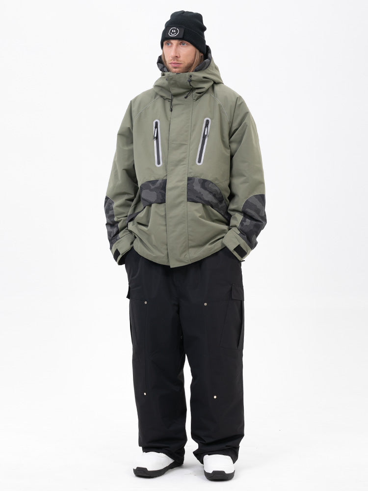 Chillform Herren-Schneeanzug mit reflektierendem Tarnmuster – Glow Trail Jacke mit Baggy-Schneehose (Set)