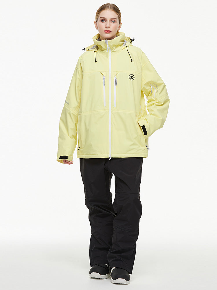 Herren-Backcountry-Bergwindjacke, Thermo-Schneeanzug mit Latzhose