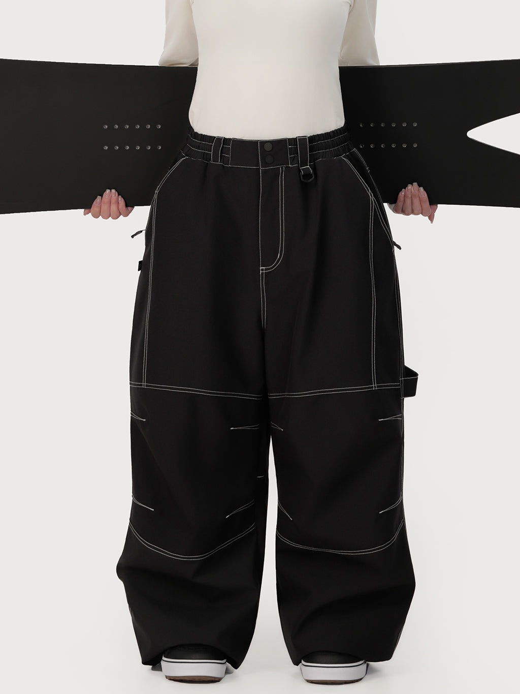 UrbanCraft Damen-Arbeits-Schneehose im Baggy-Stil mit verbesserter Kniebeweglichkeit