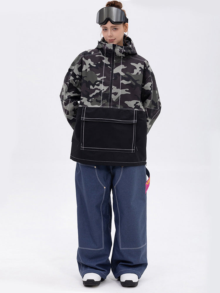Damen-Set Mountain Vibe Pulloverjacke & Urban Freerider Baggy-Schneehose