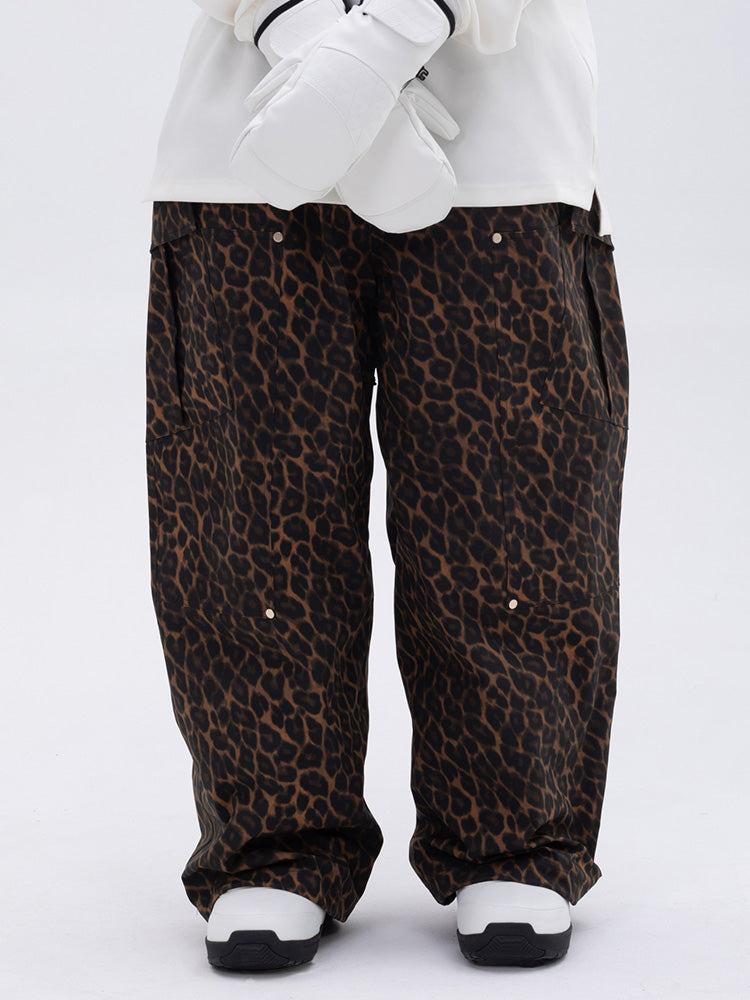 Damen-Skihose mit doppeltem Knie, Mountain Freestyle Baggy Camo