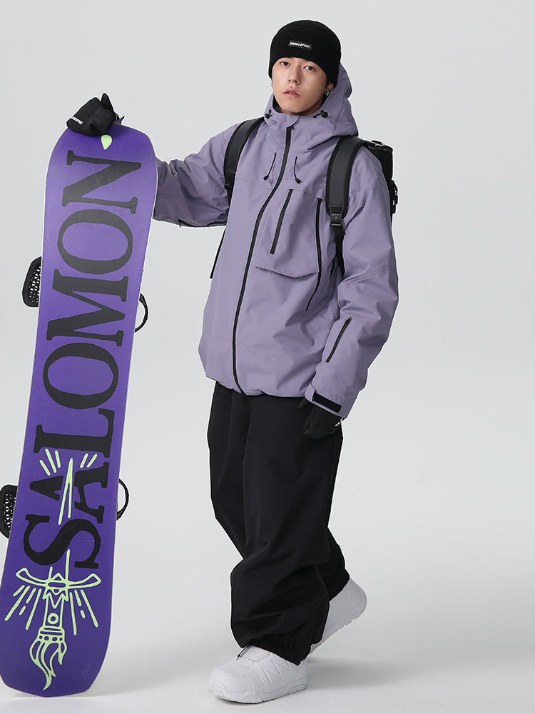 Searipe Unisex Strapazierfähiger Mountain Pro All-Terrain Baggy Schneeanzug für Damen