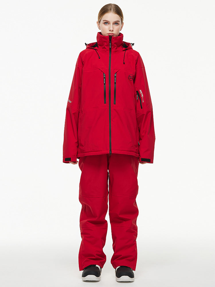 Arctic Queen Mountain Windbreaker Thermo-Schneeanzug für Damen mit Latzhose