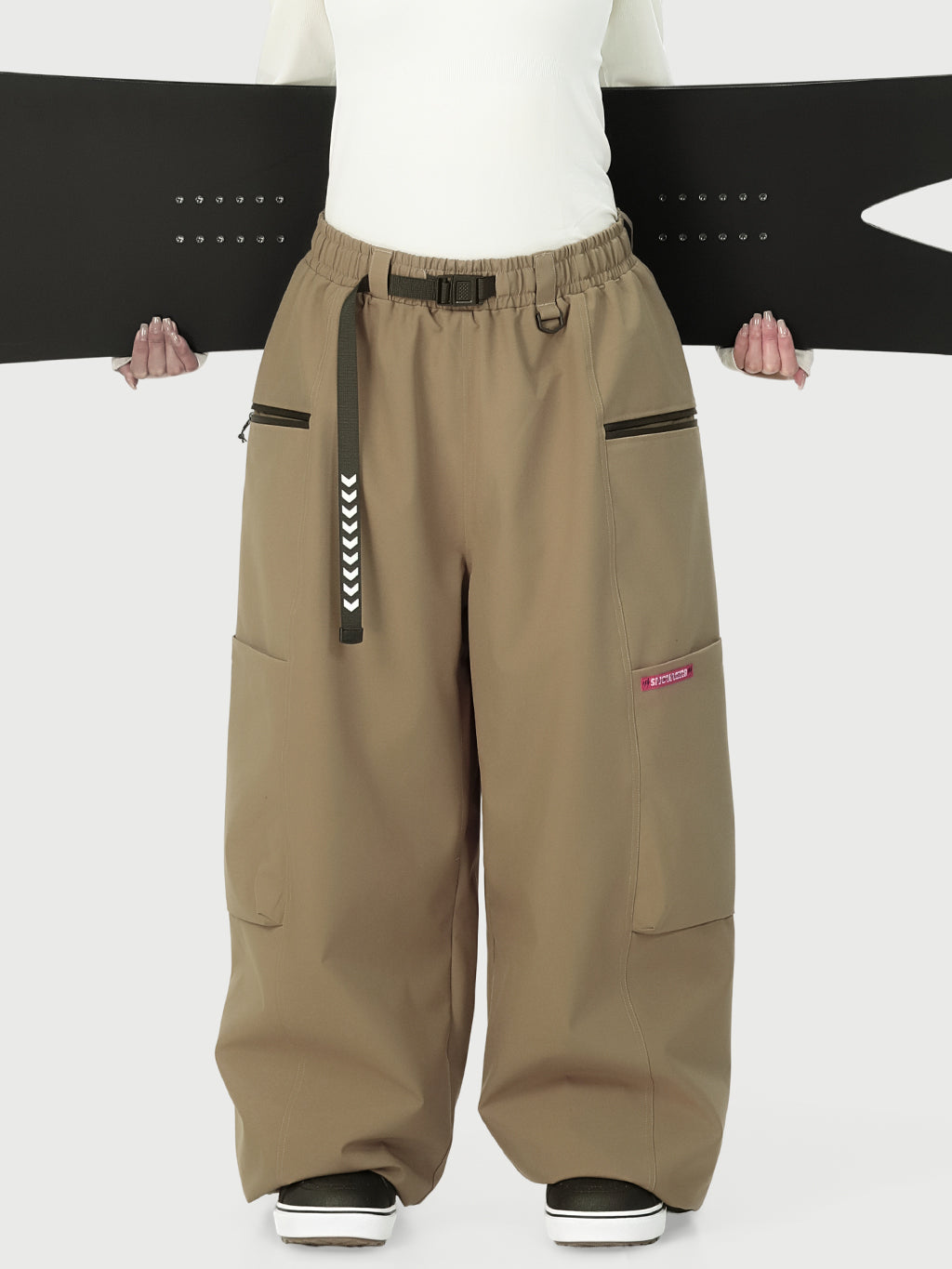 Techline Damen-Skihose mit strapazierfähigem Stretch-Cargo-Design – Baggy Freestyle Passform