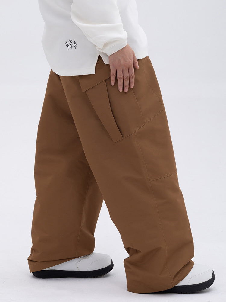 Damen-Skihose mit doppeltem Knieausschnitt, Freestyle-Stil, Baggy-Design