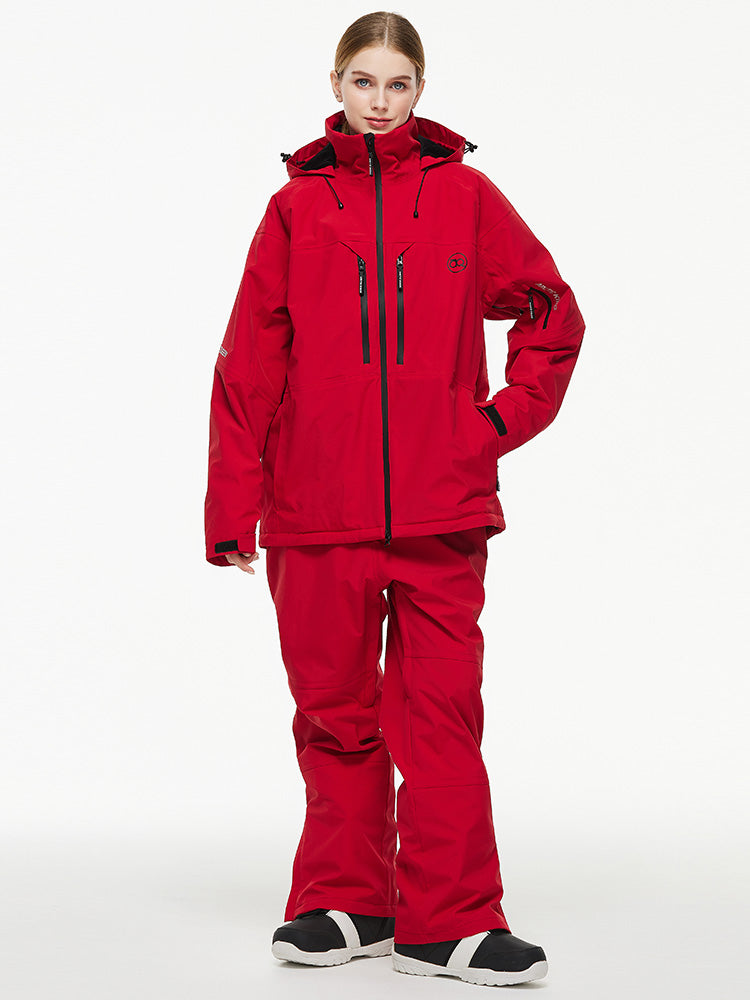 Herren-Backcountry-Bergwindjacke, Thermo-Schneeanzug mit Latzhose