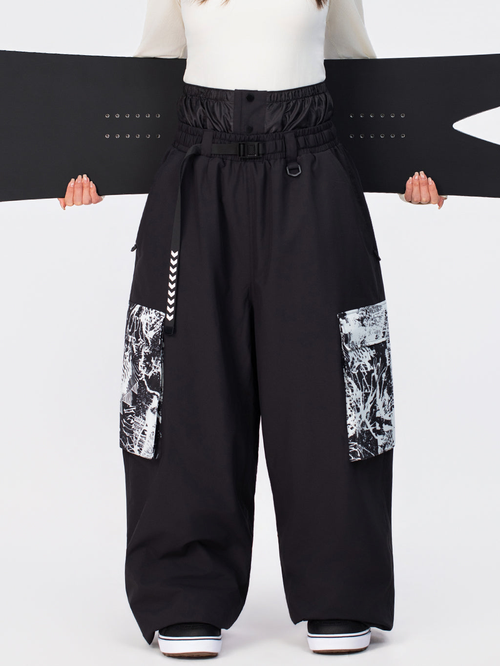 Hyper Flux Urban Graffiti Freestyle Baggy Cargo Snowboardhose für Damen - Park Rider