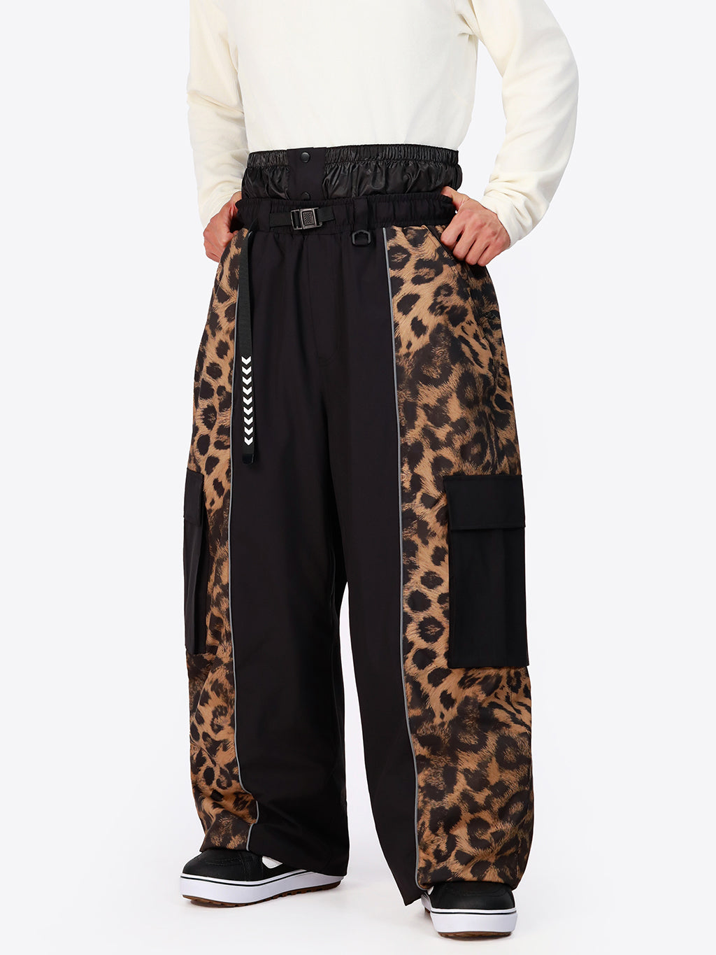 Wild Motion Herren-Schneehose mit reflektierendem Farbblock-Design und extra weitem Schnitt