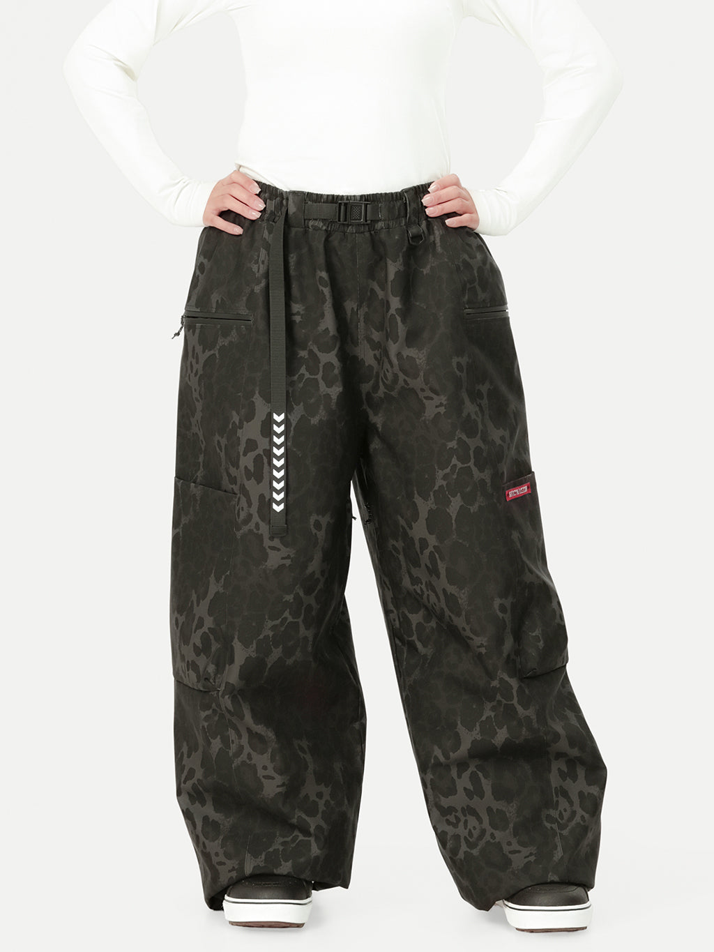 Techline Damen-Skihose mit strapazierfähigem Stretch-Cargo-Design – Baggy Freestyle Passform