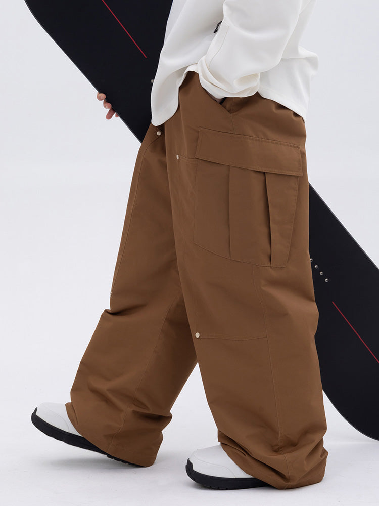 Herren-Skihose mit doppeltem Knieausschnitt, Freestyle-Stil, Baggy-Design