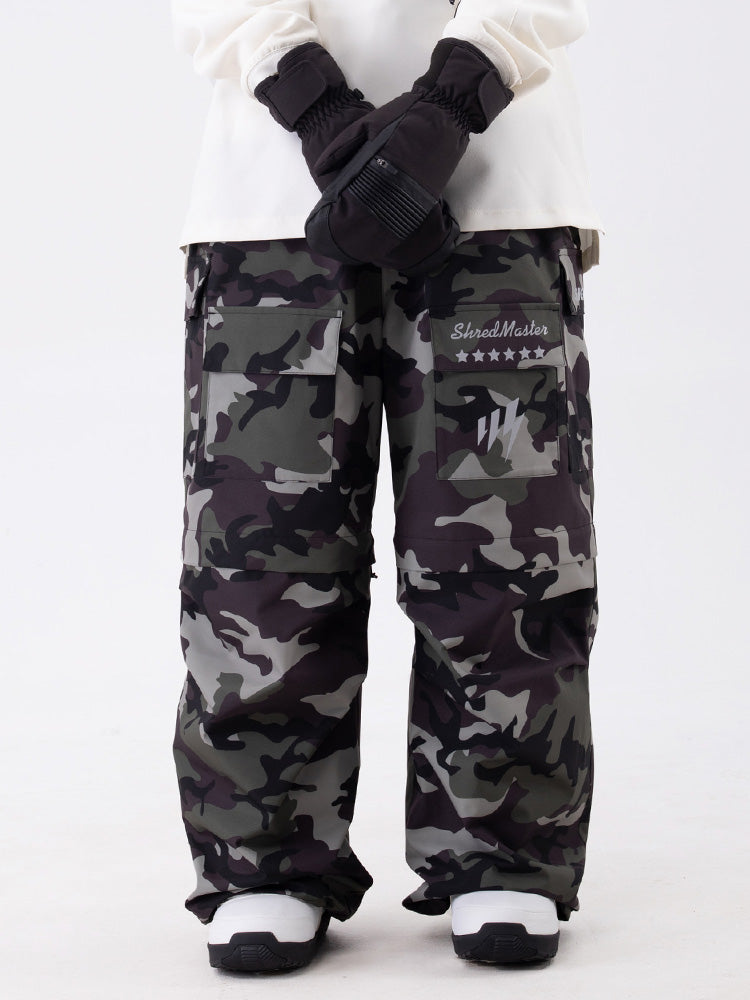 Damen Wild Soul Steeze Shred Master Baggy Street Cargo Camo Schneehose / Shorts