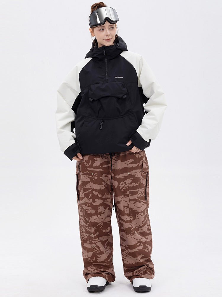 Freestyle-Skianzug für Damen im Bergtarn-Look – Bomberjacke & Baggy-Hose-Set