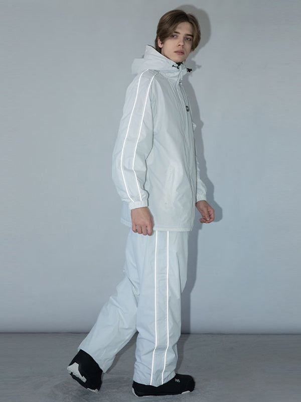 Dook Snow Track Stripe Snowboardjacke und -hose für Herren – Schneeanzug