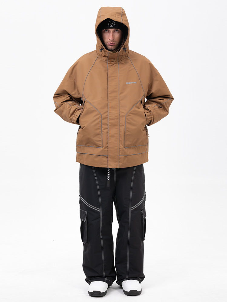 Chill Reflective Snowsuit für Herren zum Nachtskifahren – Set aus Bergjacke und Streetstorm Baggy Pants