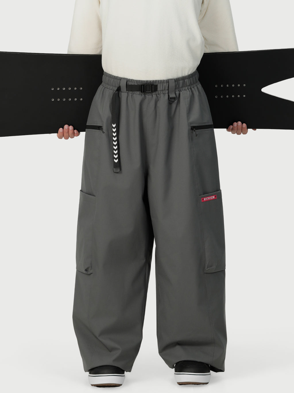 Techline Herren Strapazierfähige Stretch Utility Cargo Skihose – Baggy Freestyle Passform