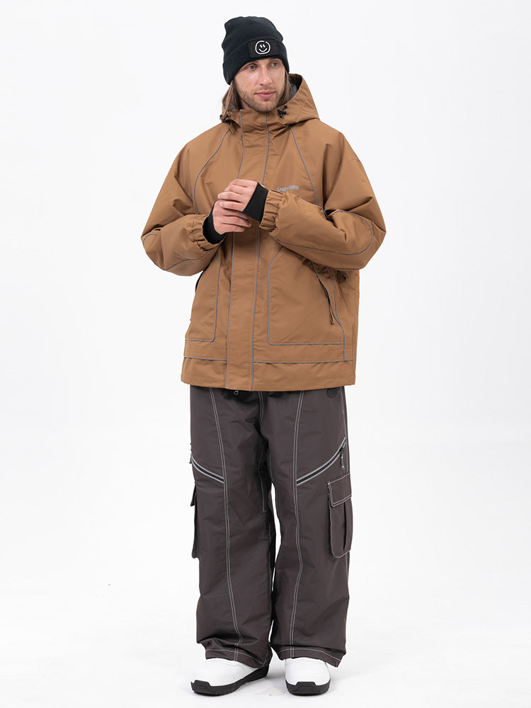 Chill Reflective Snowsuit für Herren zum Nachtskifahren – Set aus Bergjacke und Streetstorm Baggy Pants