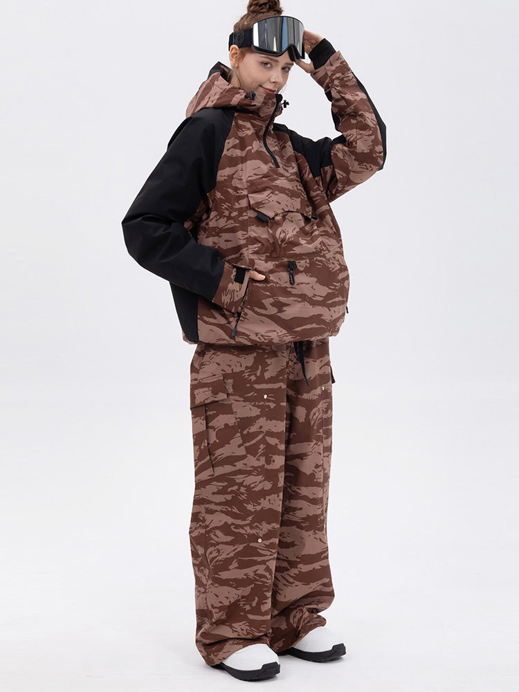 Freestyle-Skianzug für Damen im Bergtarn-Look – Bomberjacke & Baggy-Hose-Set