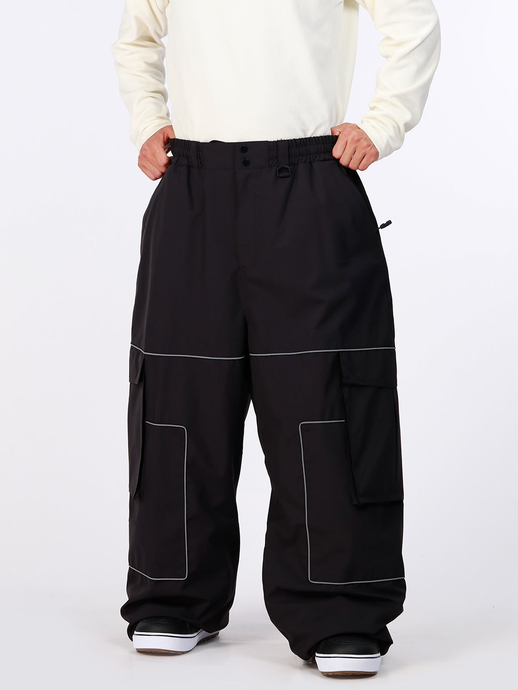 Nightline Park Rider Herren-Schneehose mit reflektierenden Details, Cargotaschen und weitem Schnitt