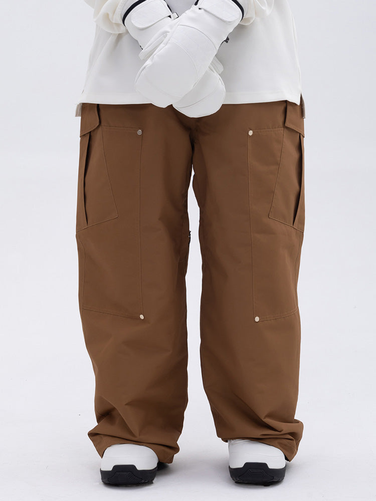 Damen-Skihose mit doppeltem Knieausschnitt, Freestyle-Stil, Baggy-Design