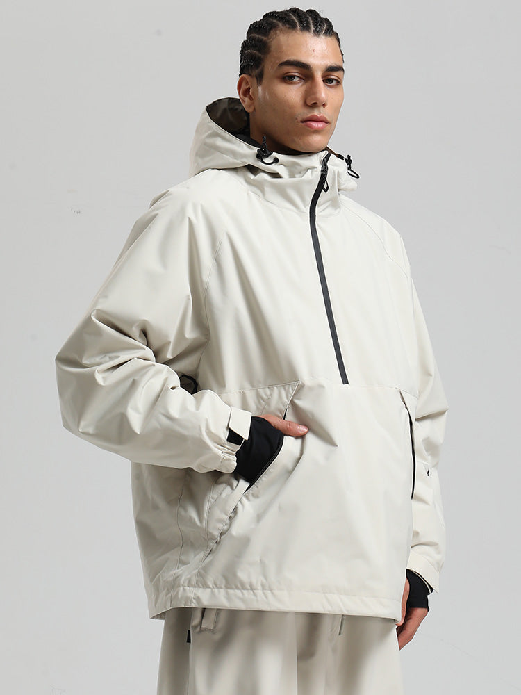 Gsou Snow Herren-Snowboardjacke im urbanen Stil, Pullover-Anorak