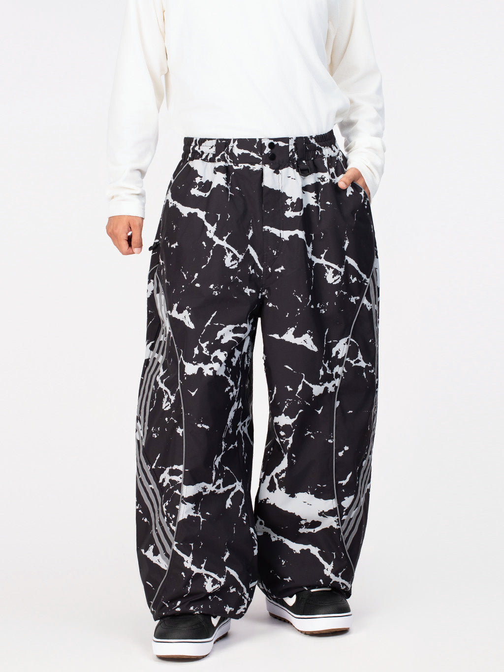 Nightline Park Rider Herren-Schneehose mit reflektierenden Kurven und lockerer Passform