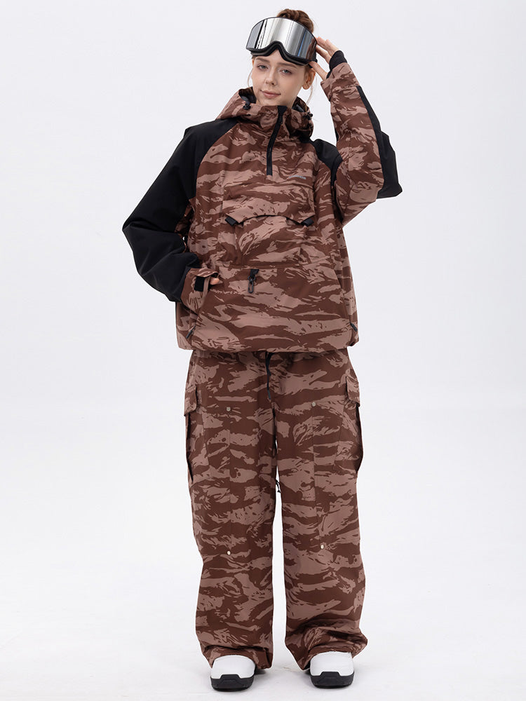 Freestyle-Skianzug für Damen im Bergtarn-Look – Bomberjacke & Baggy-Hose-Set