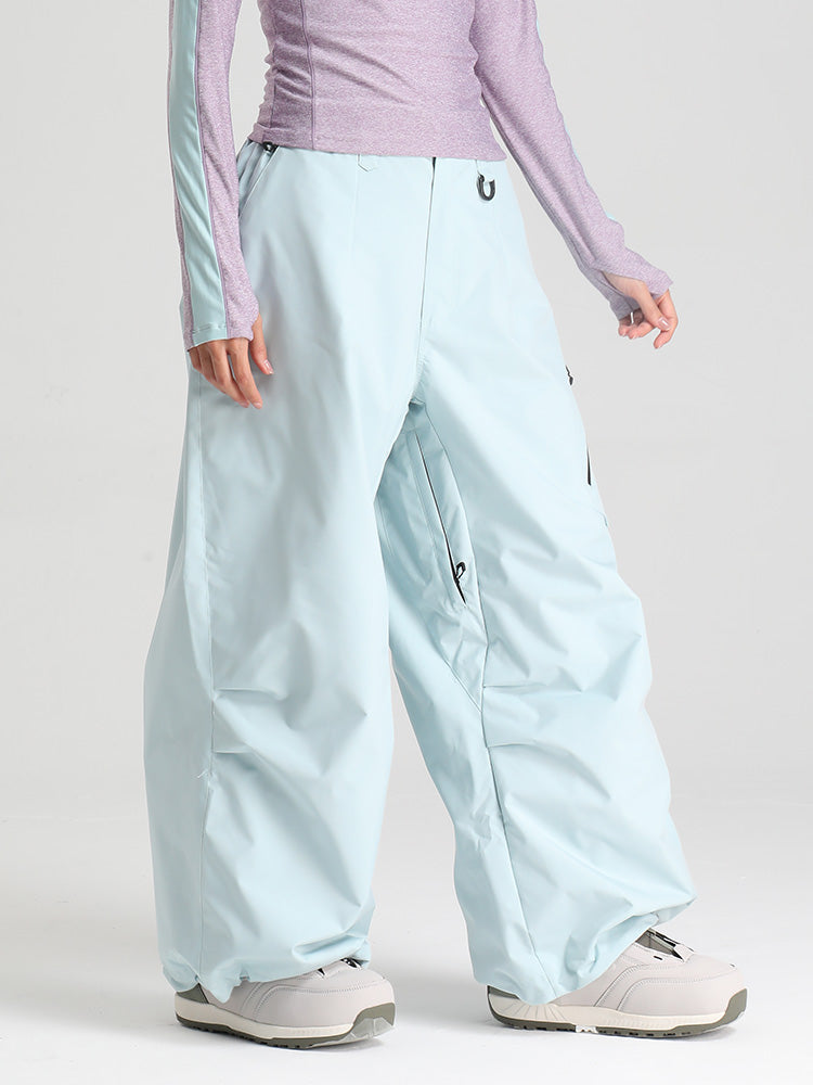 Gsou Snow Damen Strapazierfähige Urban Vibe All Function Baggy Schneehose