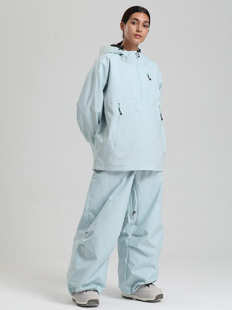 Gsou Snow Damen-Pullover-Anorak, strapazierfähig, Bergflauschig, Baggy-Schneeanzug
