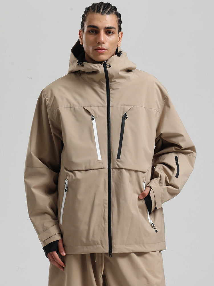 Gsou Snow Herren Langlebige Mountain Pro Winter Funktions-Cargo-Schneejacke