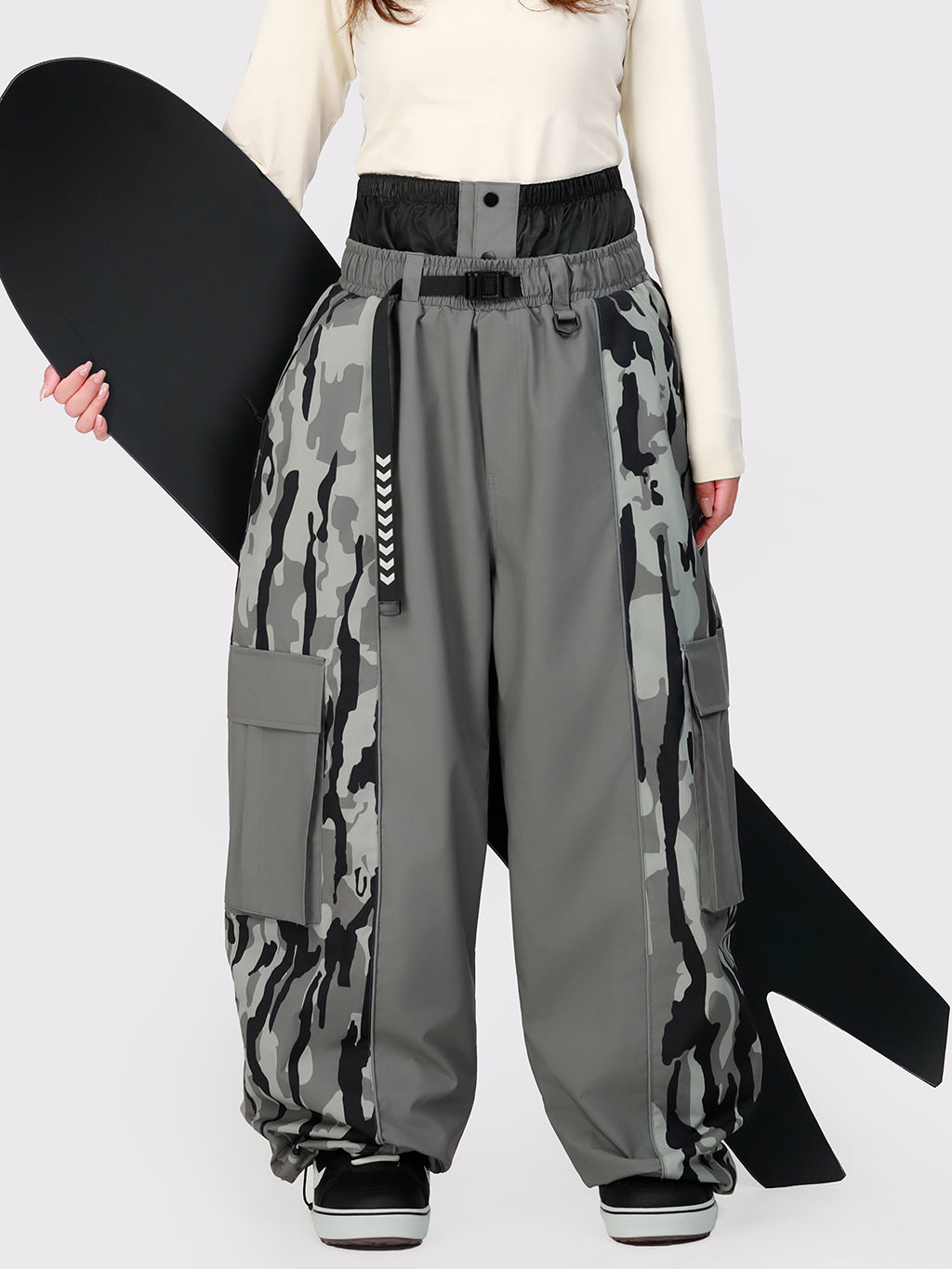Wild Motion Damen-Schneehose mit reflektierendem Farbblock-Design und extra weitem Schnitt