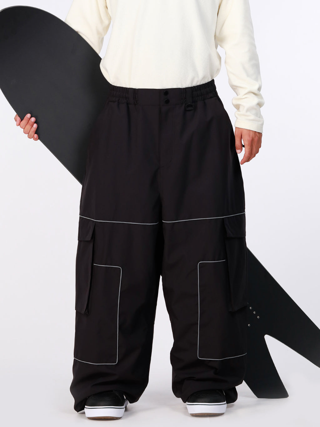 Nightline Park Rider Herren-Schneehose mit reflektierenden Details, Cargotaschen und weitem Schnitt