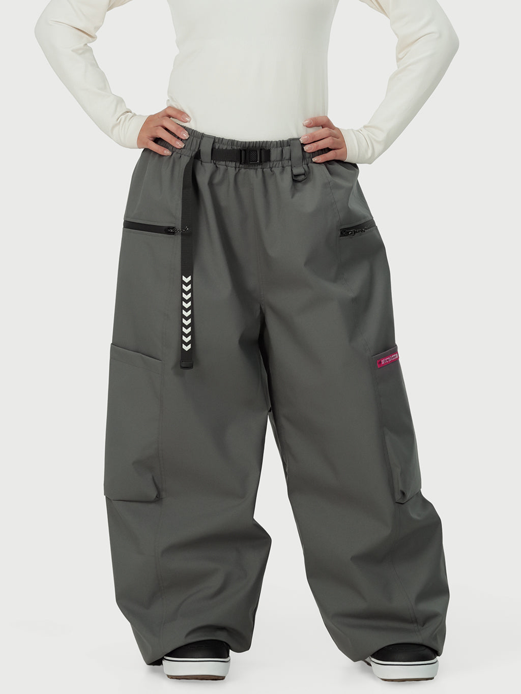 Techline Damen-Skihose mit strapazierfähigem Stretch-Cargo-Design – Baggy Freestyle Passform