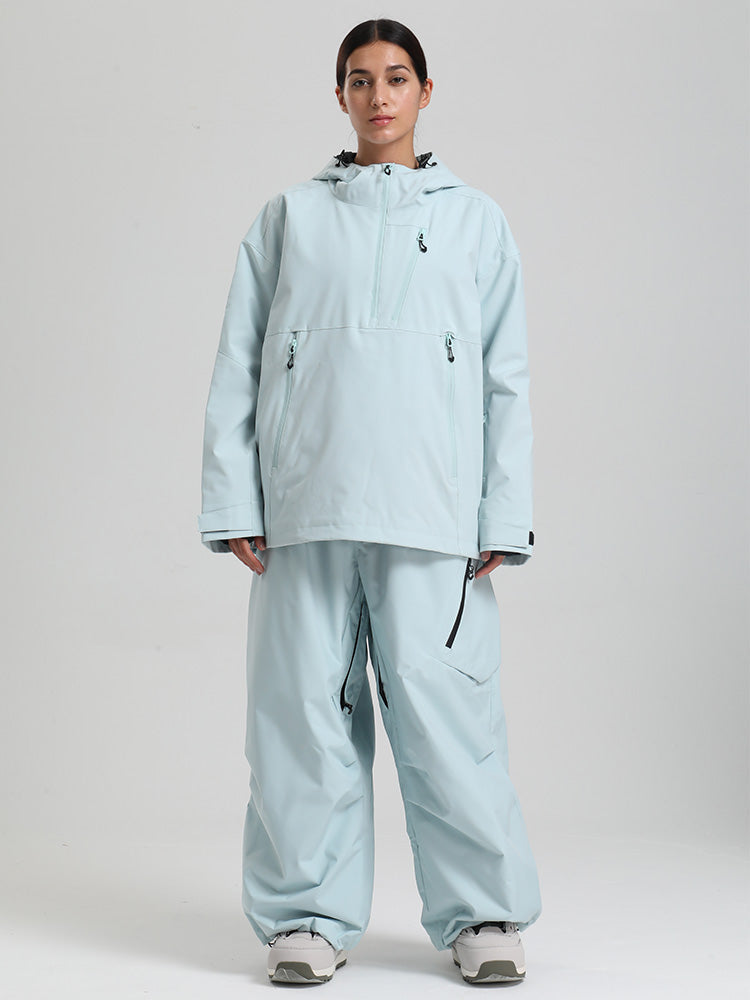 Gsou Snow Damen-Pullover-Anorak, strapazierfähig, Bergflauschig, Baggy-Schneeanzug