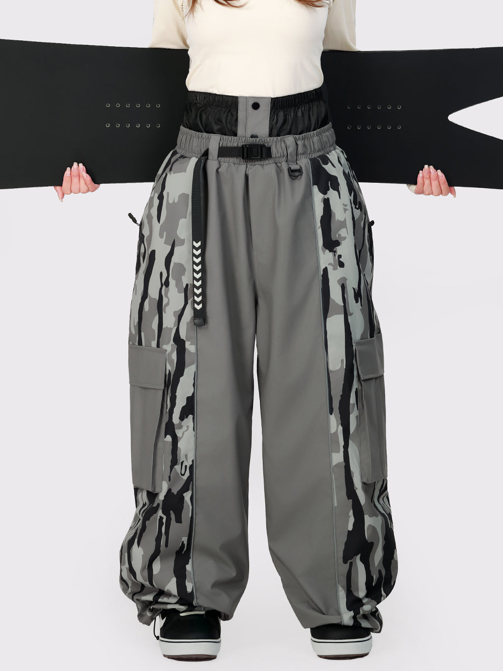 Wild Motion Damen-Schneehose mit reflektierendem Farbblock-Design und extra weitem Schnitt