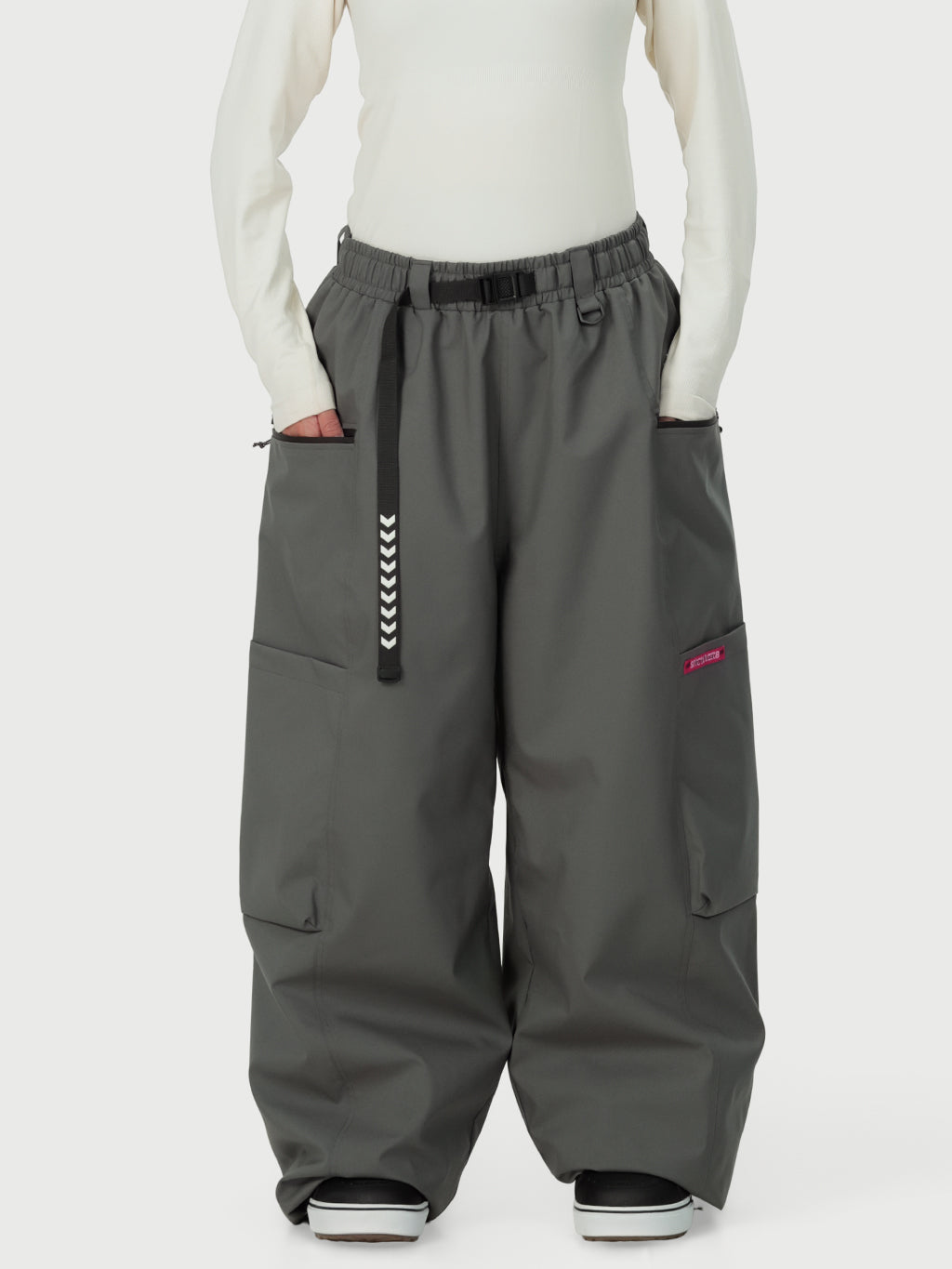 Techline Damen-Skihose mit strapazierfähigem Stretch-Cargo-Design – Baggy Freestyle Passform
