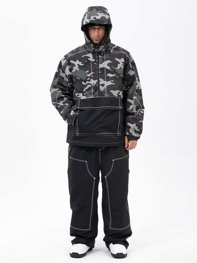 Mountain Vibe Pulloverjacke für Herren & Urban Freerider Baggy-Schneehose Set