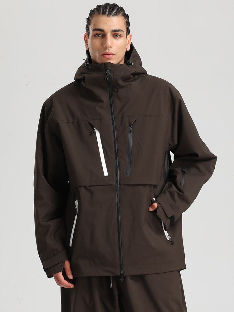 Gsou Snow Herren Langlebige Mountain Pro Winter Funktions-Cargo-Schneejacke