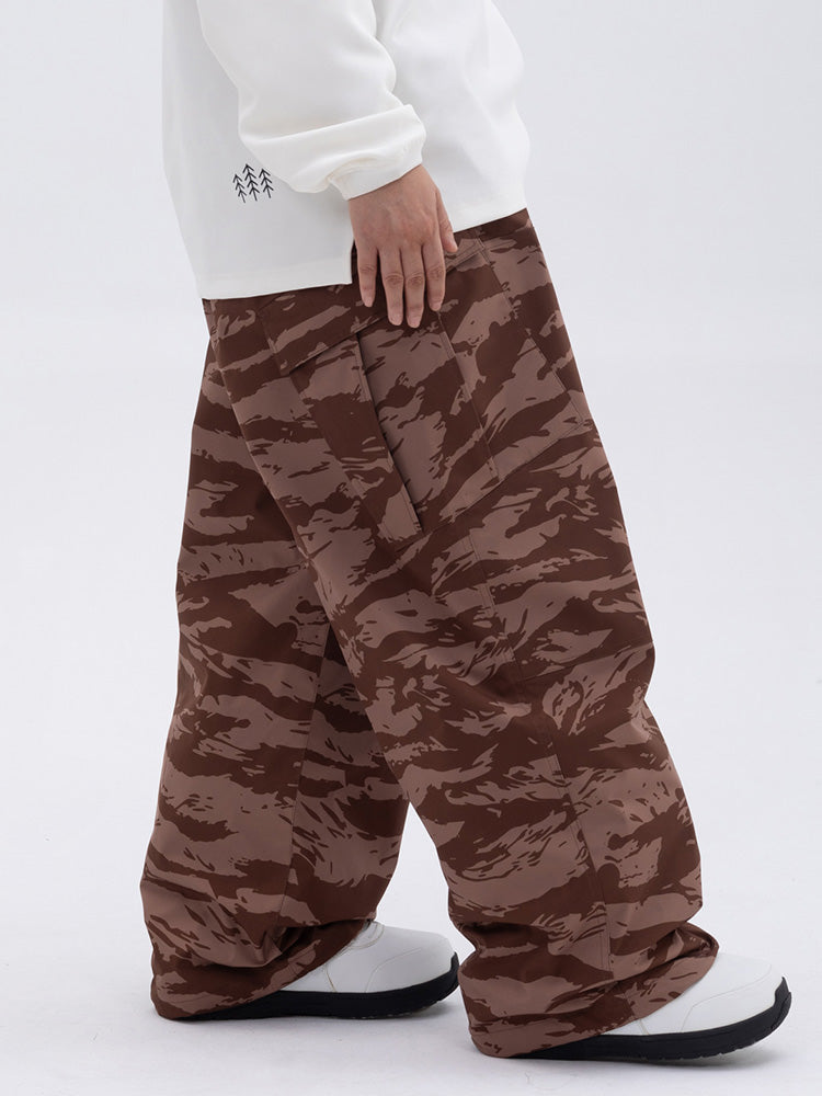 Damen-Skihose mit doppeltem Knieausschnitt, Freestyle-Stil, Baggy-Design