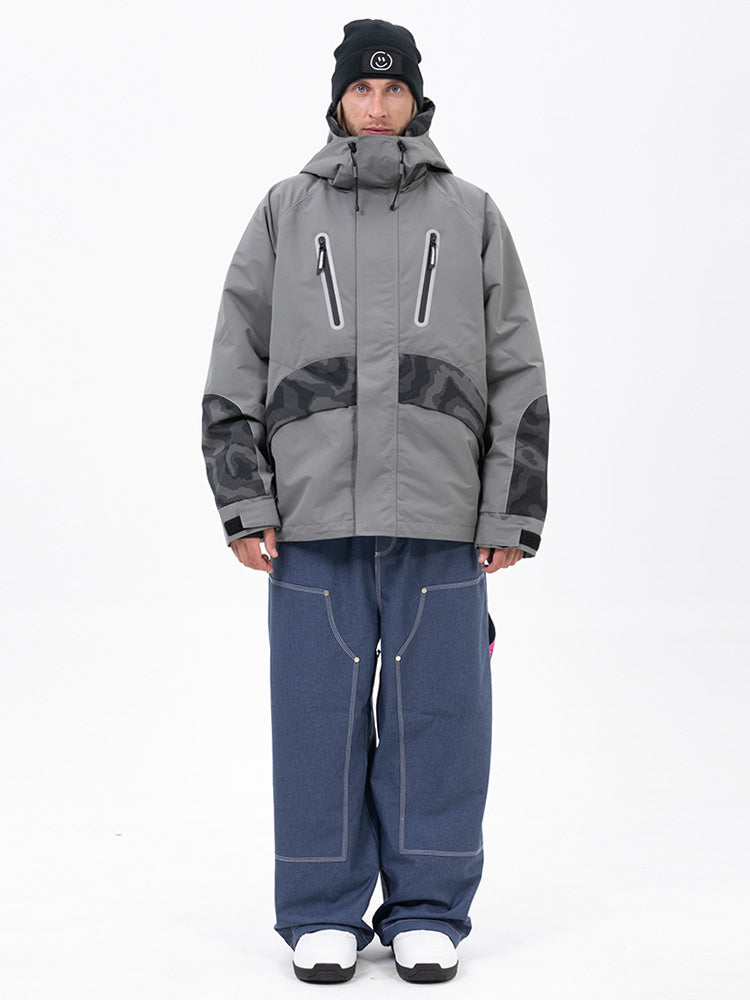 Chillform Herren-Schneeanzug mit reflektierendem Tarnmuster – Glow Trail Jacke mit Freerider Baggy Schneehose