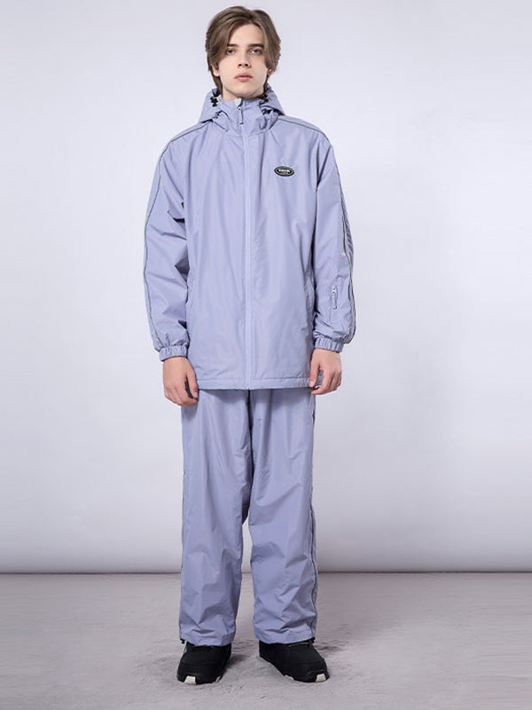Dook Snow Track Stripe Snowboardjacke und -hose für Herren – Schneeanzug