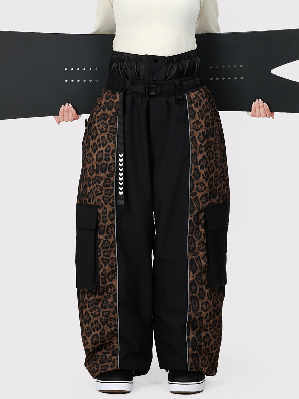 Wild Motion Damen-Schneehose mit reflektierendem Farbblock-Design und extra weitem Schnitt