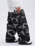 Damen-Skihose mit doppeltem Knie, Mountain Freestyle Baggy Camo