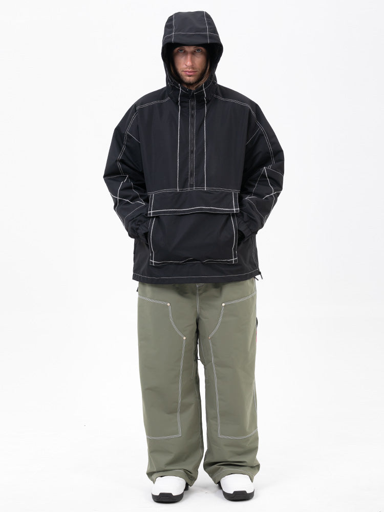 Mountain Vibe Pulloverjacke für Herren & Urban Freerider Baggy-Schneehose Set